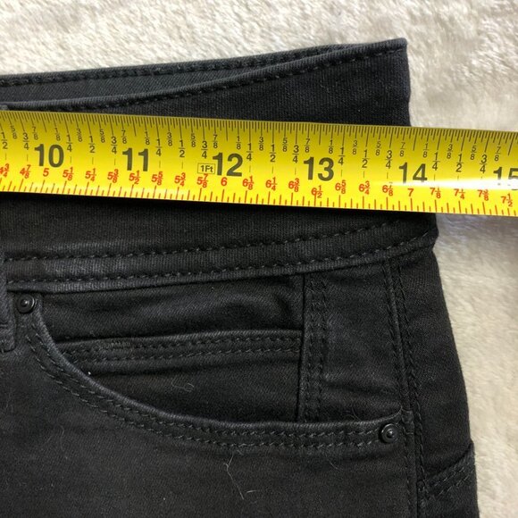 Bootlegger Black Push Up High Rise Double Button Skinny Jeans Size 26 - Picture 10 of 13
